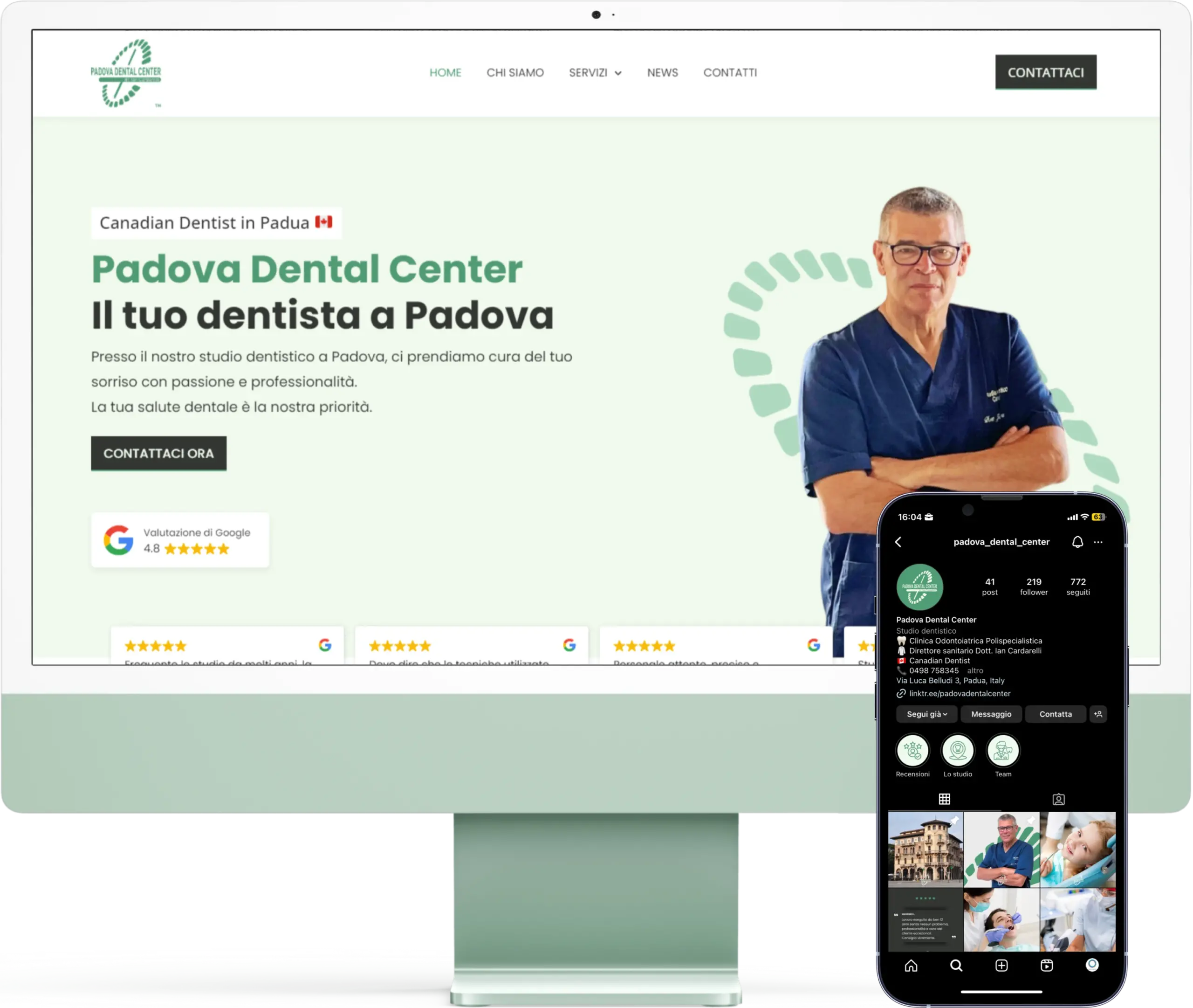 Padova Dental Center - cliente di Marketing Design