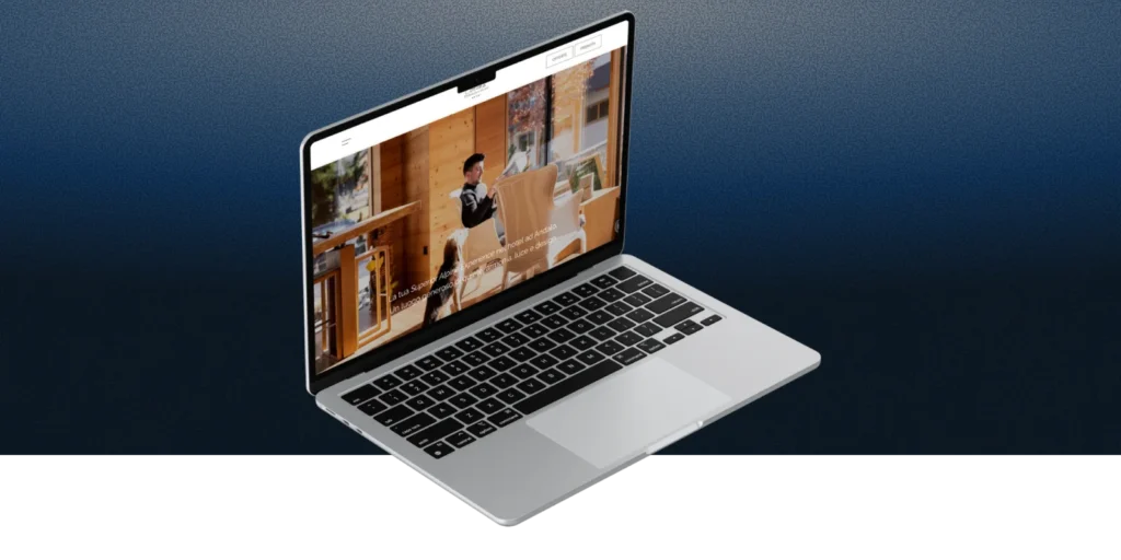 Corona dolomites hotel - mockup sito